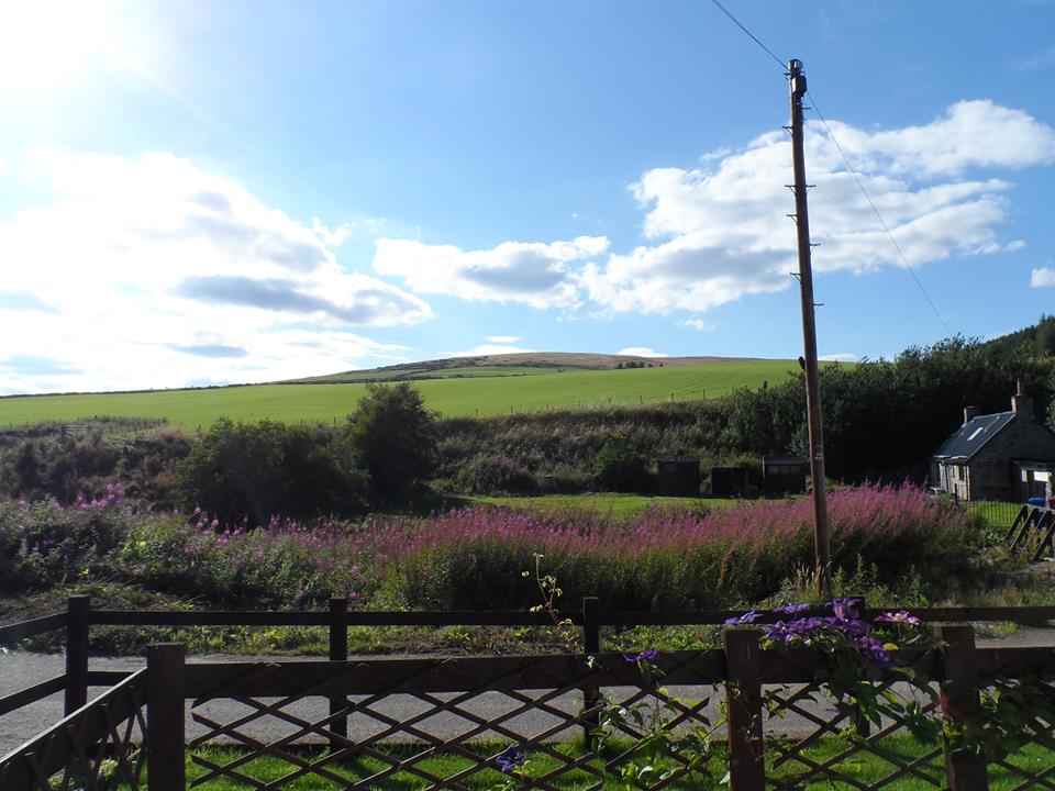 View of the hills outside the cottage