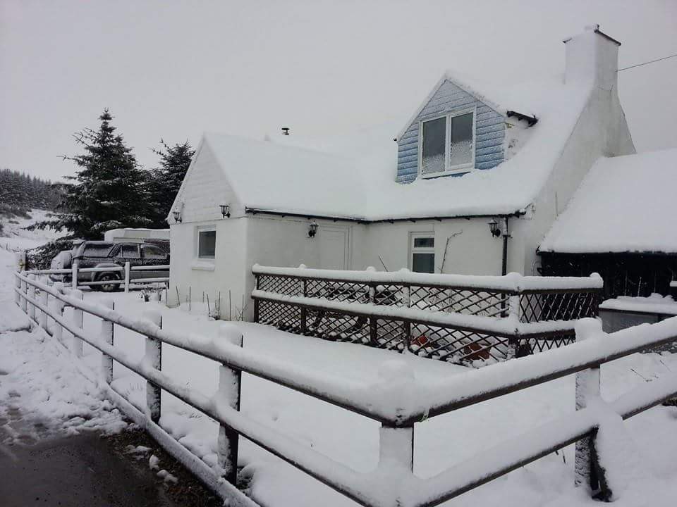 The cottage in the snow